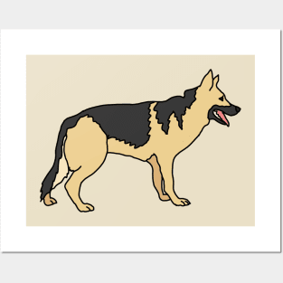 German Shepherd Pocket Tee Posters and Art